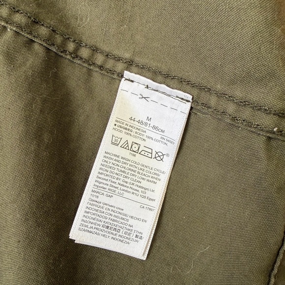GAP Olive Utility Jacket with Multicolor Stripes Size M - Picture 5 of 10
